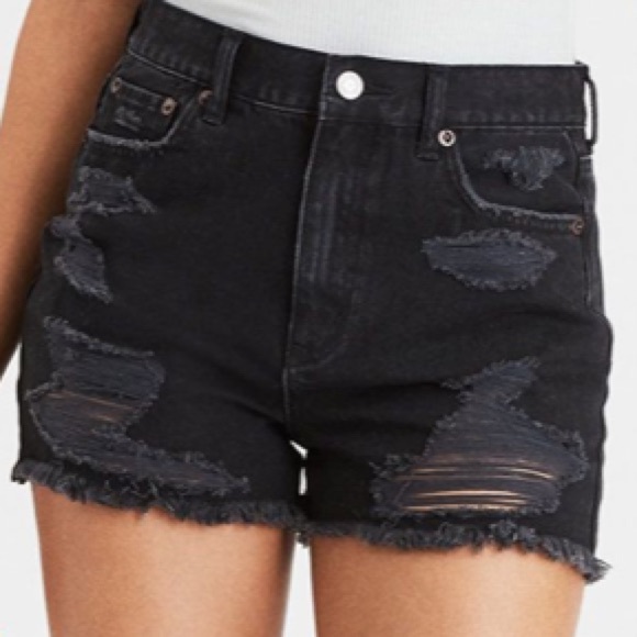 American Eagle Outfitters Pants - American eagle Black jean mom shorts